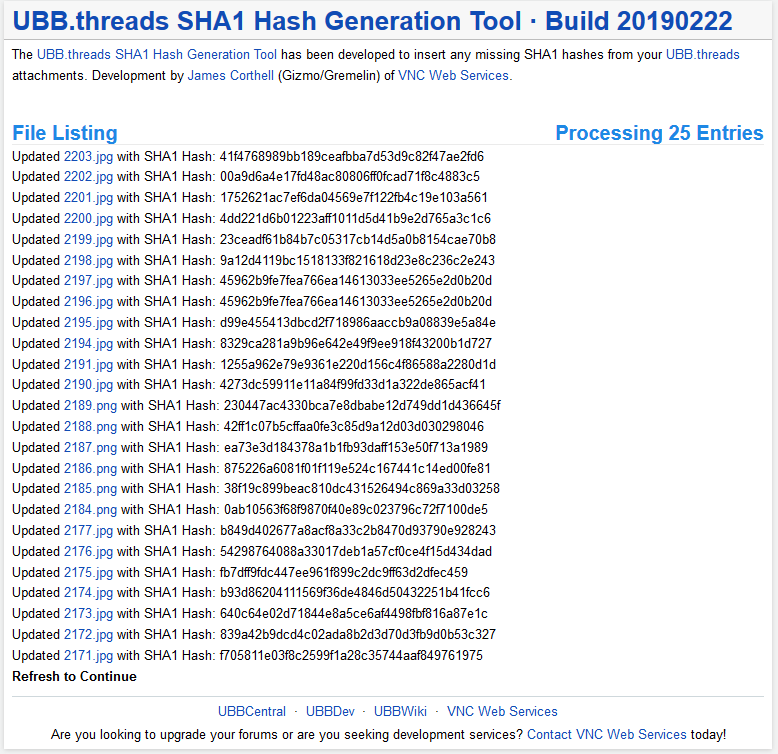 UBB.threads SHA1 Hash Generation Tool